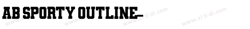 AB Sporty Outline字体转换